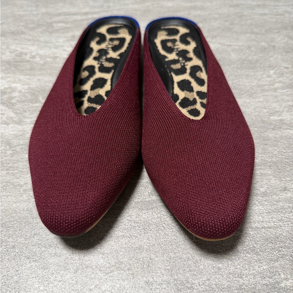 Rothy's Women’s  The Almond Demi Mules in the Black Cherry color Size 8